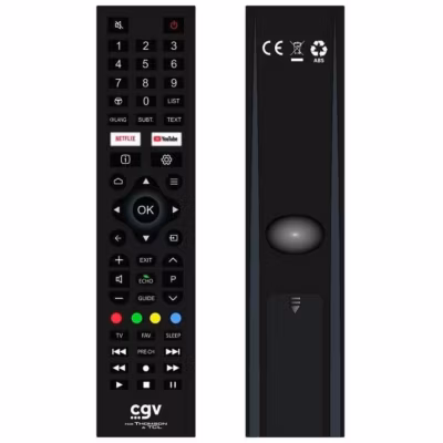 Télécommande CGV Fidelio TCL et Thomson 55 boutons Noir infrarouge Plug and Play