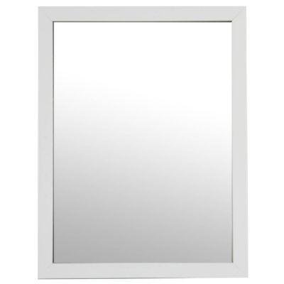 Miroir Mural à Accrocher Blanc 34x44cm – Blanc- Atmosphera