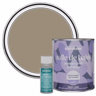 Peinture Marron pour carrelage de Salle de Bain, Satinée – RUST-OLEUM – Café Deluxe 750ml