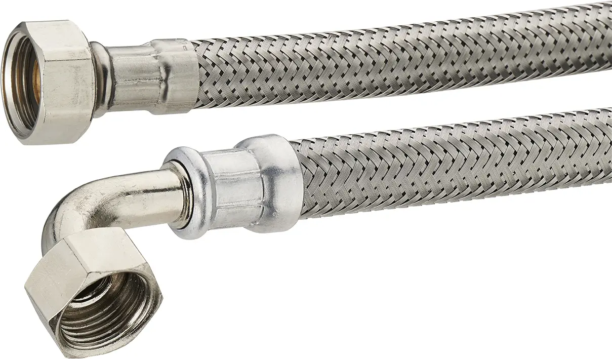 Flexible Inox Femelle Femelle coudé pour robinetterie – F3/4' – L.1500mm – DN13