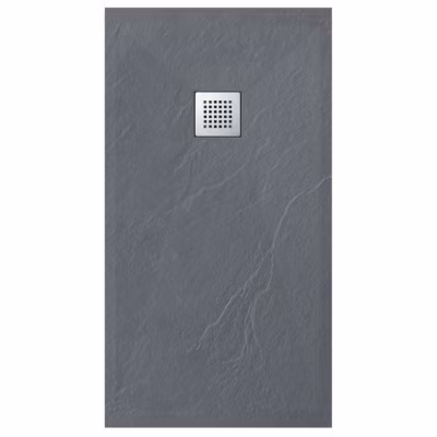 BALNEO Receveur de douche Stone Tray en résine minérale 90x120x2,5 cm gris foncé antidérapant