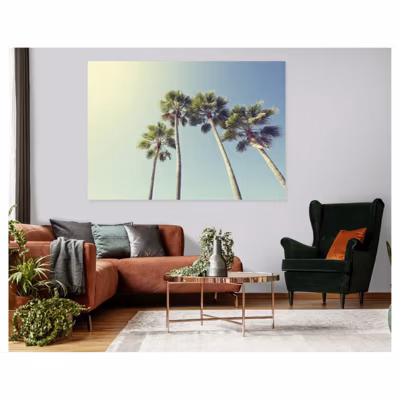 Poster intissé SOUS LES PALMIERS 140 x 95 cm – Affiche murale de qualité supérieure