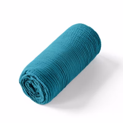 Drap housse gaze de coton uni Harmonieux
