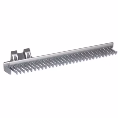 Emuca Porte cravates latéral extractible, Anodisé mat, Plastique et Aluminium.