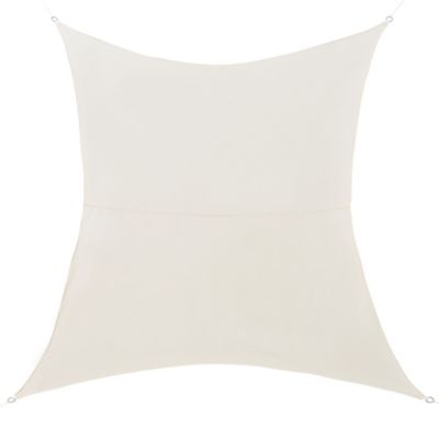 Voile D&rsquo;ombrage Toile d&rsquo;ombrage Toile De Protection Polyester Polyuréthane Quadrilatéral Beige 2×3 M en.casa