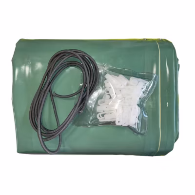 Bâche hivernage piscine hors sol Ubbink Azura 610 x 400 cm – Toile PVC 580 g/m² Vert amande – Couverture hiver