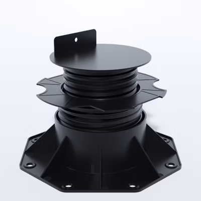 PLOT RÉGLABLE DE 60 À 138 MM POUR TERRASSE BOIS ET COMPOSITE Noir