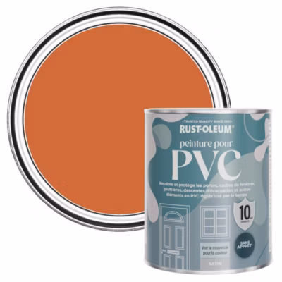 Peinture Orange pour Portes et Fenêtres en PVC, Finition Satinée – RUST-OLEUM – Thé Chaï 750ml