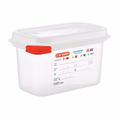 Boîte Alimentaire 1 L GN 1/9 – Lot de 4 – Araven