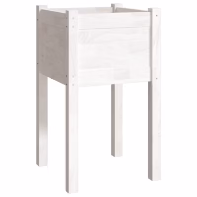 vidaXL Jardinière d&rsquo;extérieur Blanc 40x40x70 cm Bois de pin massif