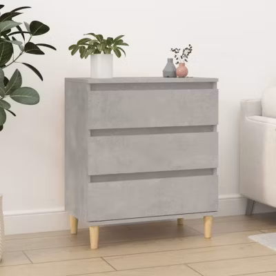 823044 vidaXL Buffet Gris béton 60x35x70 cm Bois d&rsquo;ingénierie