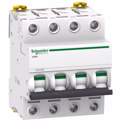 A9f75401 Schneider Ic60n Disjoncteur Tétrapolaire Schneider 1a – 4p – Courbe D – 50ka – à Vis