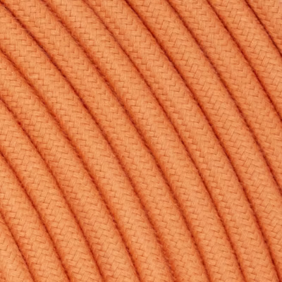 Fil Électrique Tissu Orange Saumon 3x075mm² – Câble Électrique Textile de Qualité