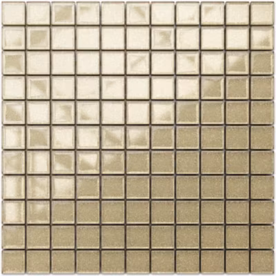 Mosaïque en verre sur filet pour salle de bain ou cuisine 30 cm x 30 cm – The gold rush