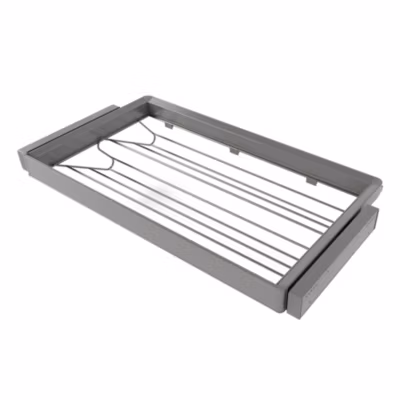 Emuca Kit tiroir à chaussures et rack ajustable Quartz pour armoires, glissières extension totale et à fermeture douce, Module