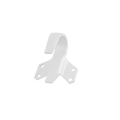 Crochet plat, pour frein de rétention tous modèles, pour porte, Aluminium Blanc
