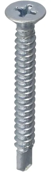 Vis autoperceuse PHILLIPS N°2 Tête fraisée Acier zingué 3,9×25 Blister de 19