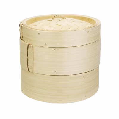Panier Vapeur en Bambou 203 mm Avec 1 Couvercle – Lot de 2 – Vogue