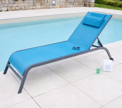 Bain de soleil en acier   bleu canard   GOZO – Ozalide