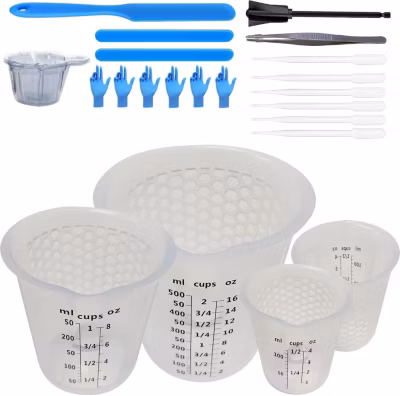 Ensemble Verres Doseurs Silicone Polyvalents 500/250/120 ml
