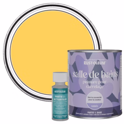 Peinture Jaune pour carrelage de Salle de Bain, Satinée – RUST-OLEUM – Gelée de Citron 750ml