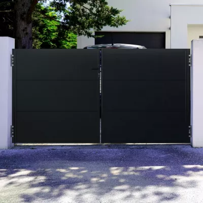 Portail acier battant 3m NALI H.160cm Noir mat