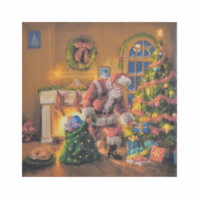 20 serviettes en papier Pere noel et cadeaux