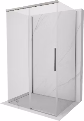 Mexen Rox-3S cabine de douche 3 parois coulissante 125 x 95 cm, transparent, nickel brossé – 8C2-125-095-97-00-3S