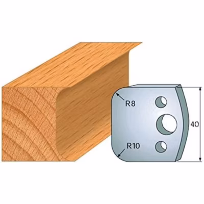 Jeu de 2 Fers Profilés Acier HT 40 x 4 mm – N 003 Double congé 8 et 10 – Outil de menuiserie – Diamwood