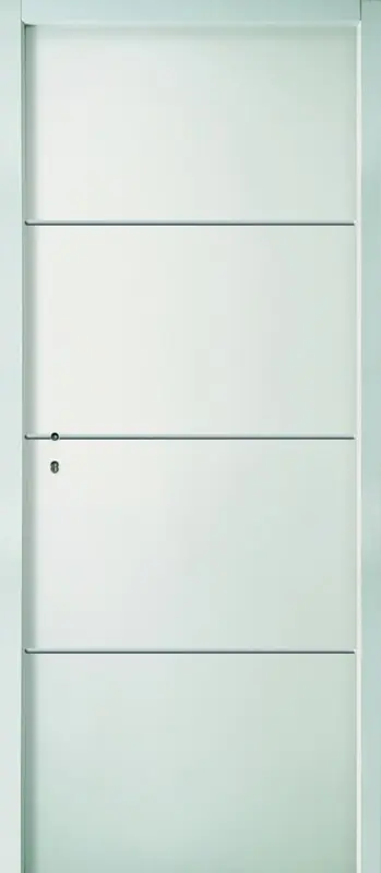 Bloc-porte ERICA à recouvrement – rainuré Groove Ame Alvéolaire – Huisserie Perf+ 86 x 54MM – Serrure PDDT – poussant gauche – 204 x 73CM