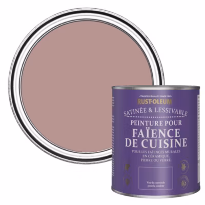 Peinture Rose Résistante à l&rsquo;eau pour Faïence de Cuisine, Finition Satinée – RUST-OLEUM – Coup de Cœur 750ml
