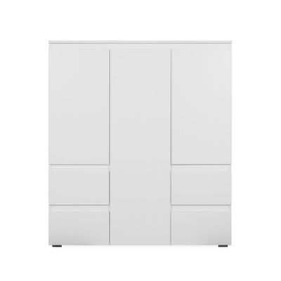 Buffet haut 3 portes, 4 tiroirs et 5 étagères – L116 x H131cm