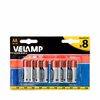 Pile alcaline STILO LR6 AA 1,5V – Blister de 8