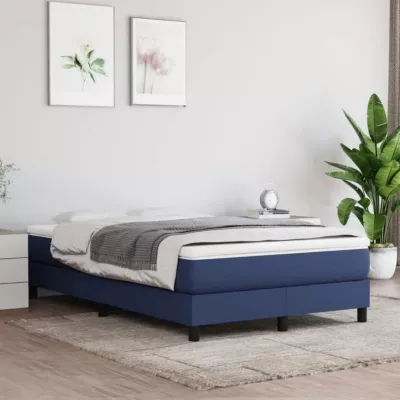 347760 vidaXL Matelas de lit à ressorts ensachés Bleu 120×200 cm epaisseur 20 cm Tissu