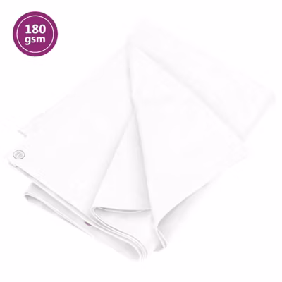 Bâche 180 g m² 8×10 m Blanc PEHD