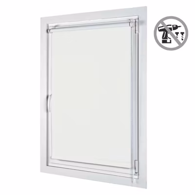 Store Enrouleur Occultant, Installation Facile, Stores sans Perçage Blanc 45×180 cm