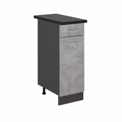 Vicco Meuble cuisine Béton 30cm , PT Anthracite