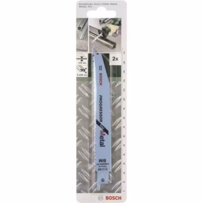 Lame de scie-sabre bimétal S 123 XF Bosch Accessories 2609256710 – 151 mm, 2 pièces