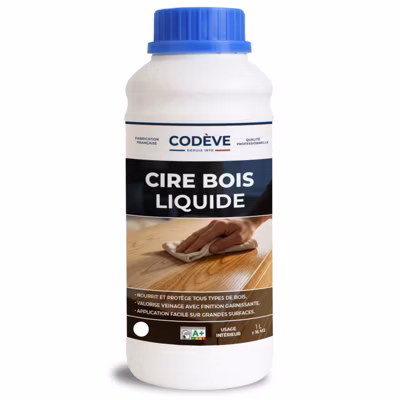 Cire Bois Liquide – 1 L   – Codeve Bois – Incolore Pour L&rsquo;entretien De Votre Bois Exotique En Teck, Ipé, Iroko, Sipo Ou Padouk.