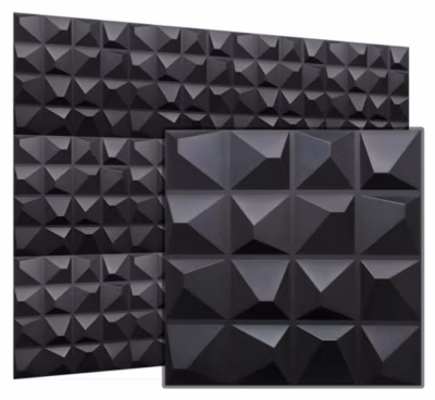 Panneaux de plafond et panneaux muraux Decoratif 3D Kristal Noir 8m² / 32pièces