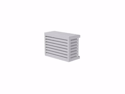 Cache Clim et PAC  Structure Aluminium  Couleur  Blanc Taille S   H 69  L 94  P 46   61 cm + 15 cm réglable