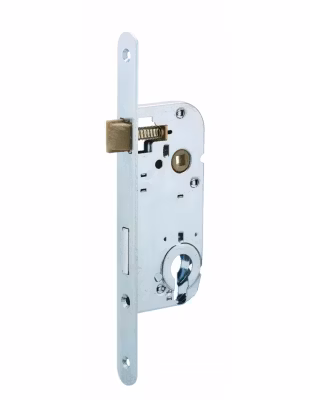 Boitier de serrure encastrable pour porte d&rsquo;entrée, blanche, bouts ronds – SERRUPRIX