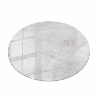 Dessus de table en verre trempé Wallfluent fi90 cm Texture de béton avec fissures