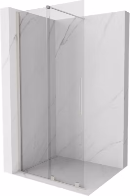 Mexen Velar paroi de douche coulissante Walk-in 90 x 200 cm, transparent 8 mm, nickel brossé – 871-090-000-03-97