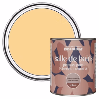 Peinture Jaune pour Boiseries de Salle de Bains, Brillante – RUST-OLEUM – Moutarde 750ml