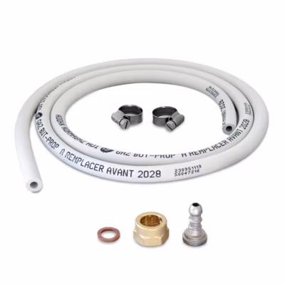 Kit connexion gaz tuyau + adaptateur tétine + raccords pour réchauds et barbecues à gaz