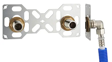 Platine FIXSYSTEM Double – Douche/Baignoire – Multicouche à Sertir – Ø16 – M3/4'