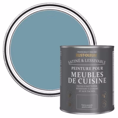 Peinture Bleue pour Meubles de Cuisine, Satin – RUST-OLEUM – Océan 750ml