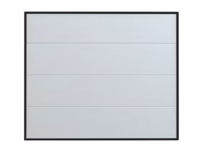 Porte de garage sectionnelle effet bois blanc motorisée L254 x H218 cm – PRIETA
