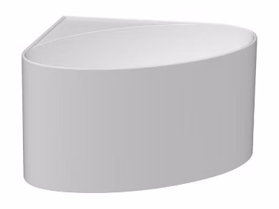 Baignoire d&rsquo;angle – 100 x 100 x 58 cm – Acrylique – Blanc mat – 176 L – MARTA